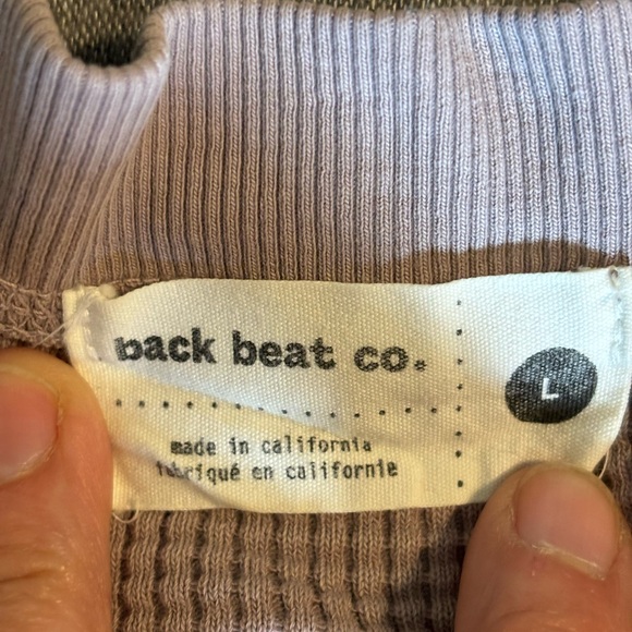 Back beat co. Organic cotton waffle knit organic cotton Henley top shirt…purple - Picture 2 of 8
